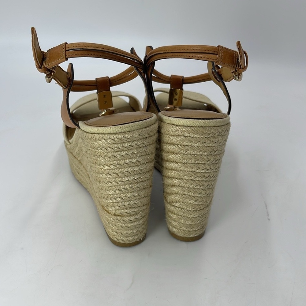 Coach Beige Espadrille Wedges Size 8.5 B - Picture 3 of 9